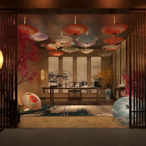 新中式摄影场景3D模型下载